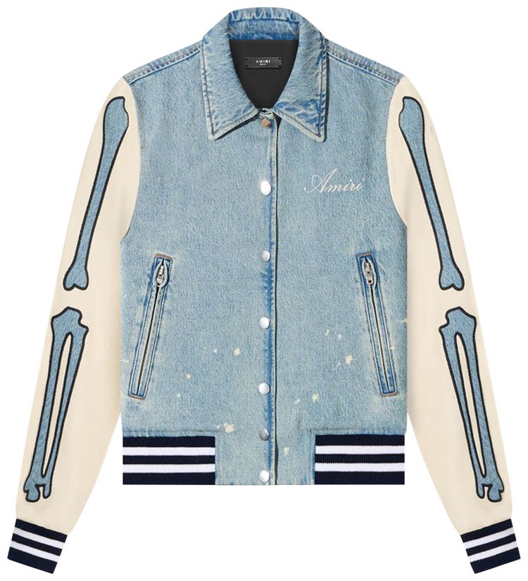 Amiri Bones Jacket AlabasterBleach Destroy