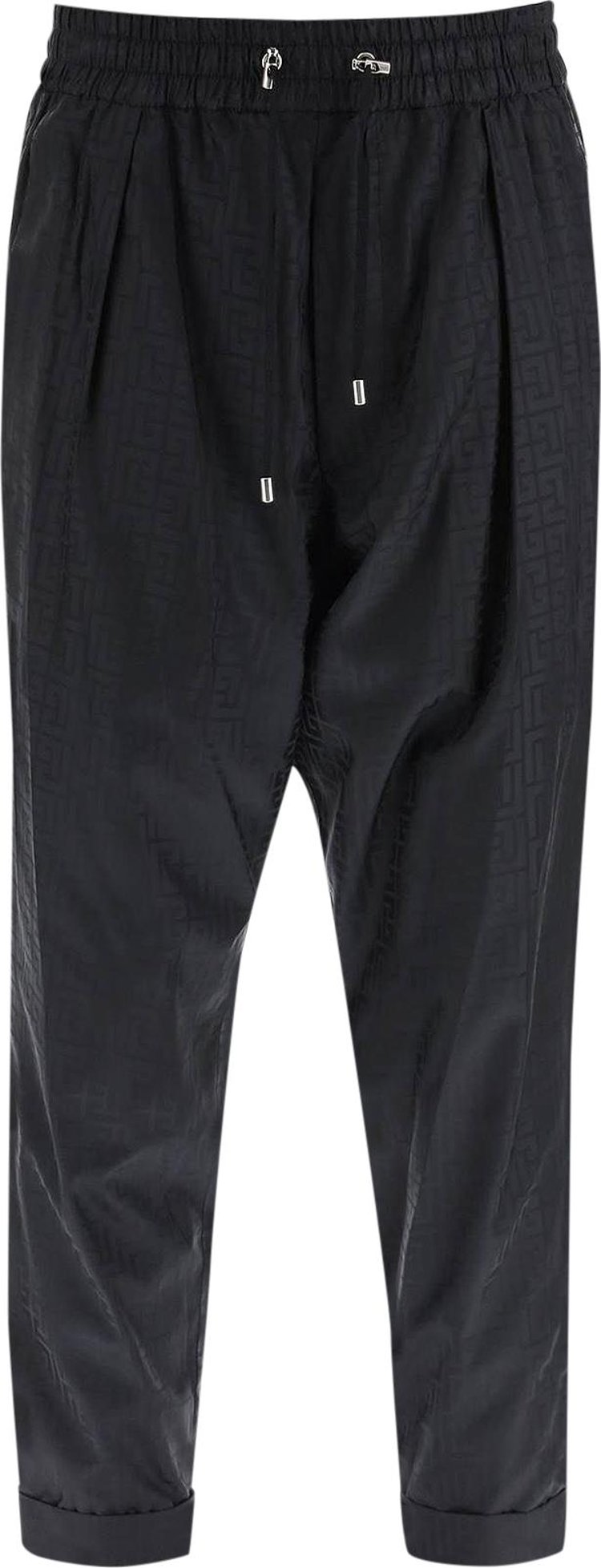 Balmain Monogram Harem Cut Pants Noir