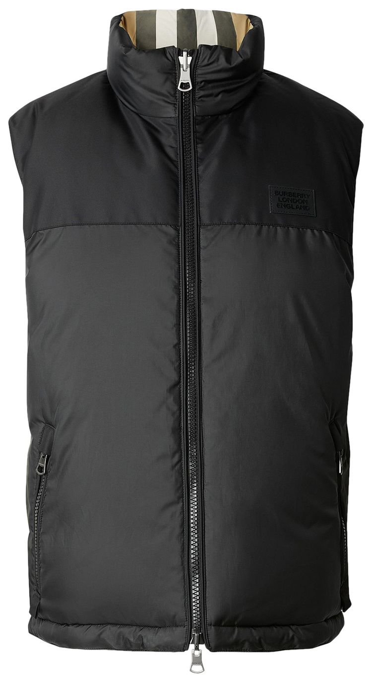 Burberry Reversible Check Puffer Gilet Archive BeigeBlack