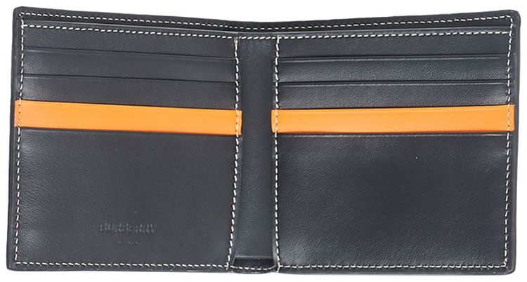Burberry Monogram Print Bifold Wallet BlackOrange