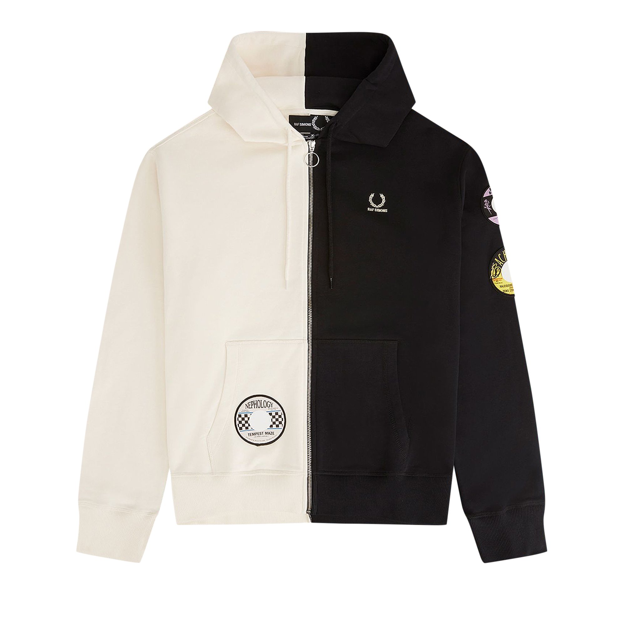 Buy Fred Perry x Raf Simons Patched Zip Through Hoody 'Black 