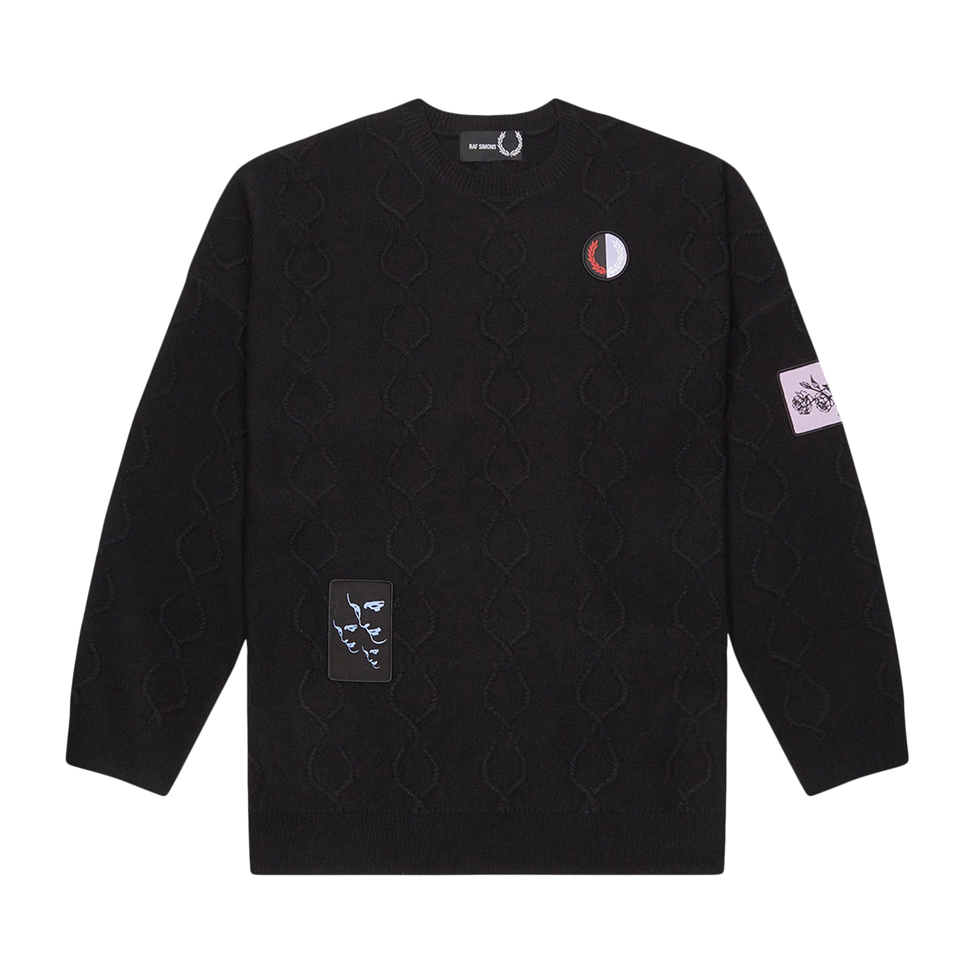 Buy Fred Perry x Raf Simons Oversized Laurel Wreath Jumper 'Black