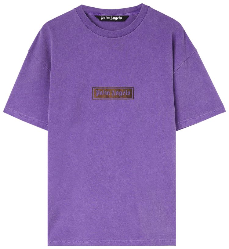 Palm Angels GD Box Logo Tee PurpleWhite