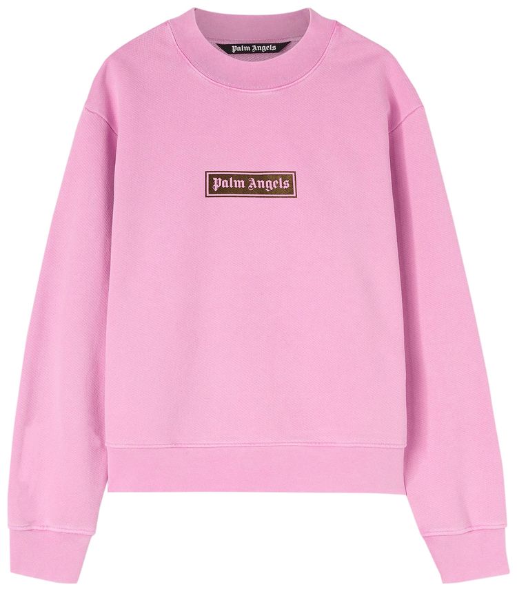 Palm Angels GD Box Logo Crew FuchsiaBlack