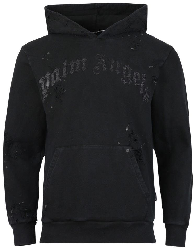 Palm Angels GD Glittered Logo Hoody Black
