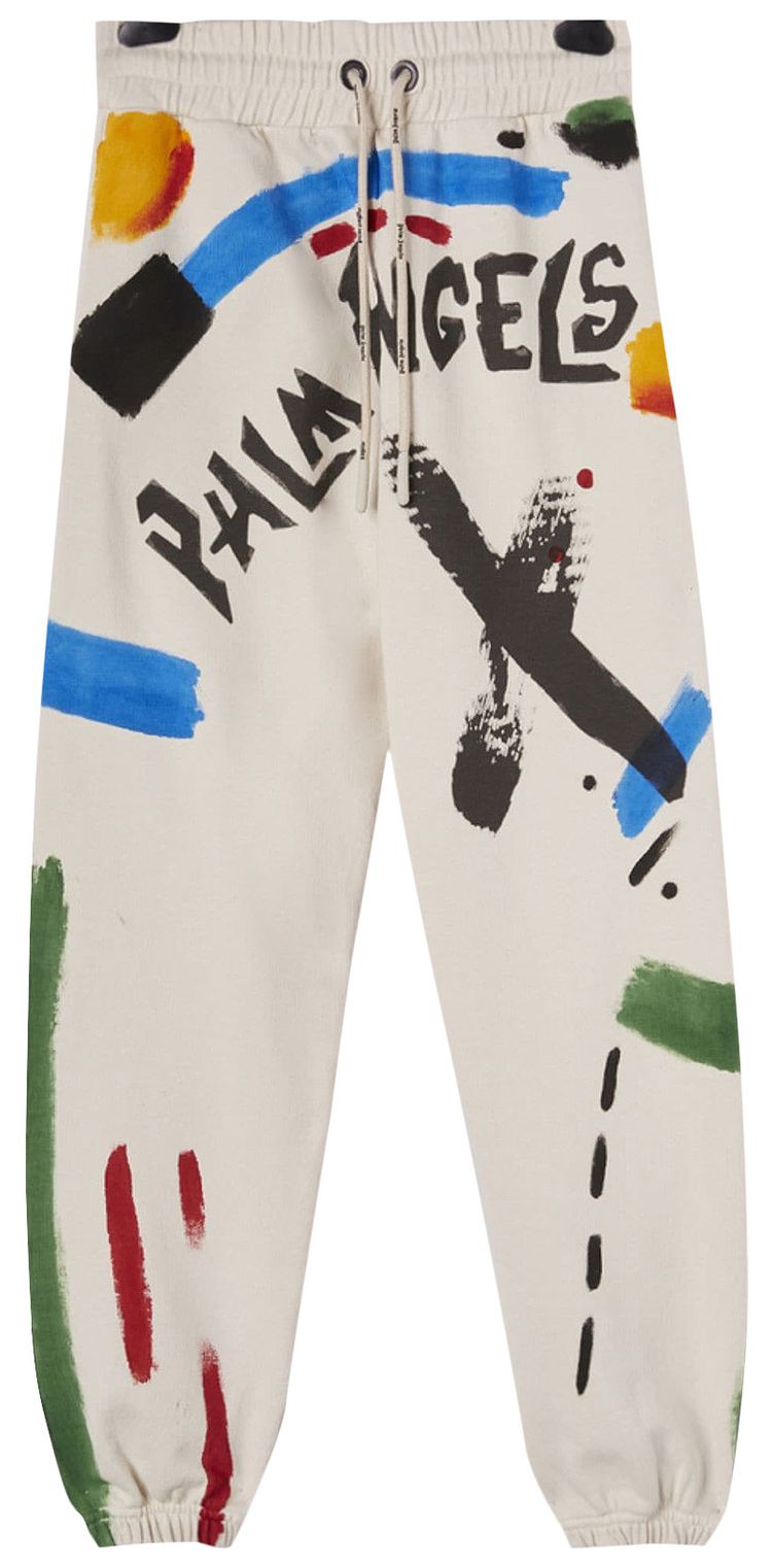 Palm Angels Brush Strokes Sweatpants Off White