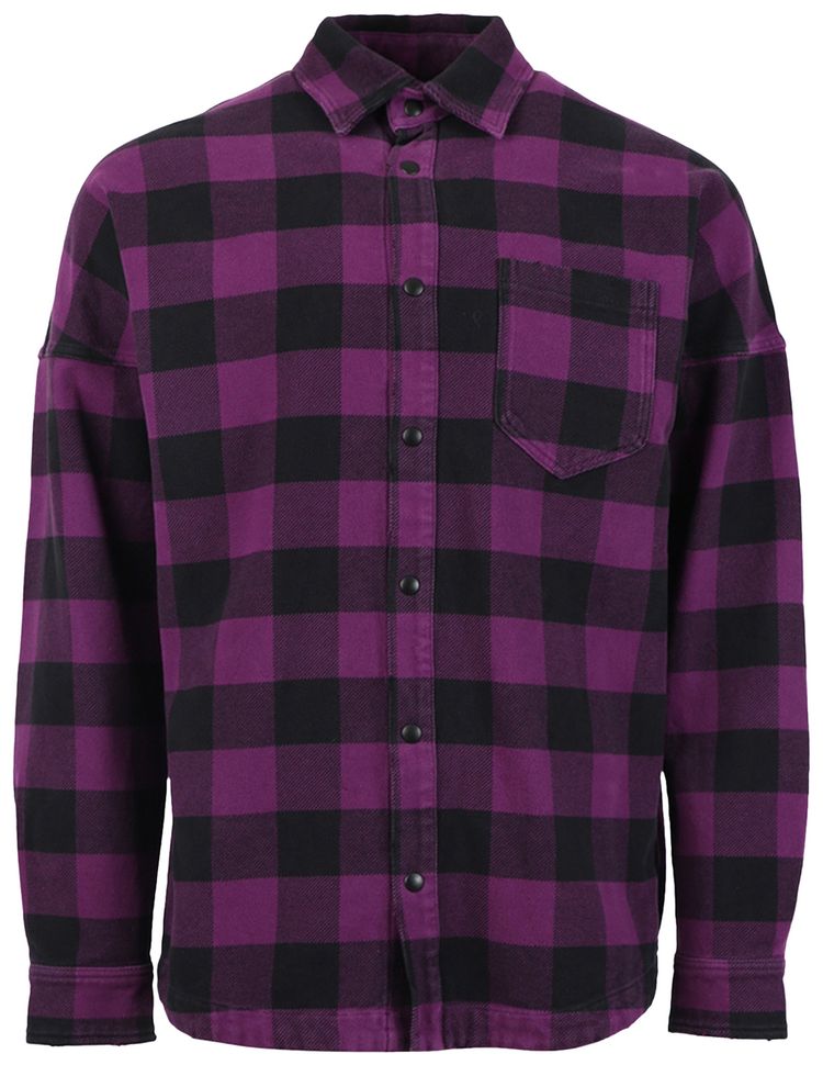 Palm Angels Classic Logo Overshirt PurpleWhite