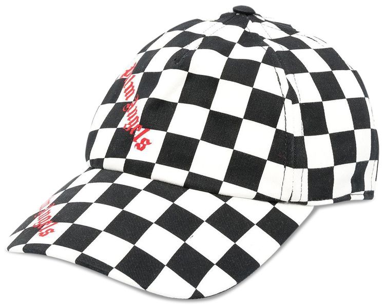 Palm Angels Damier Baseball Cap BlackRed