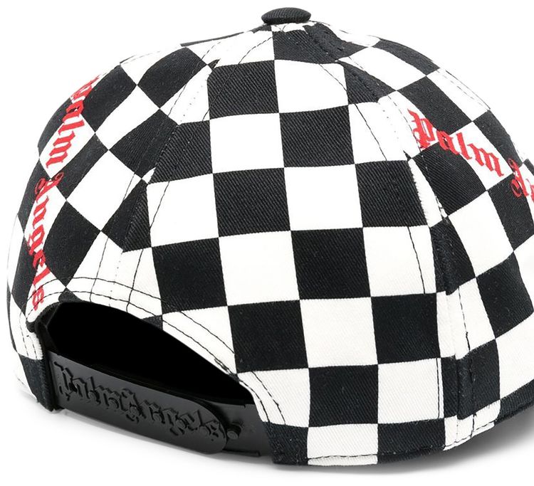 Palm Angels Damier Baseball Cap BlackRed
