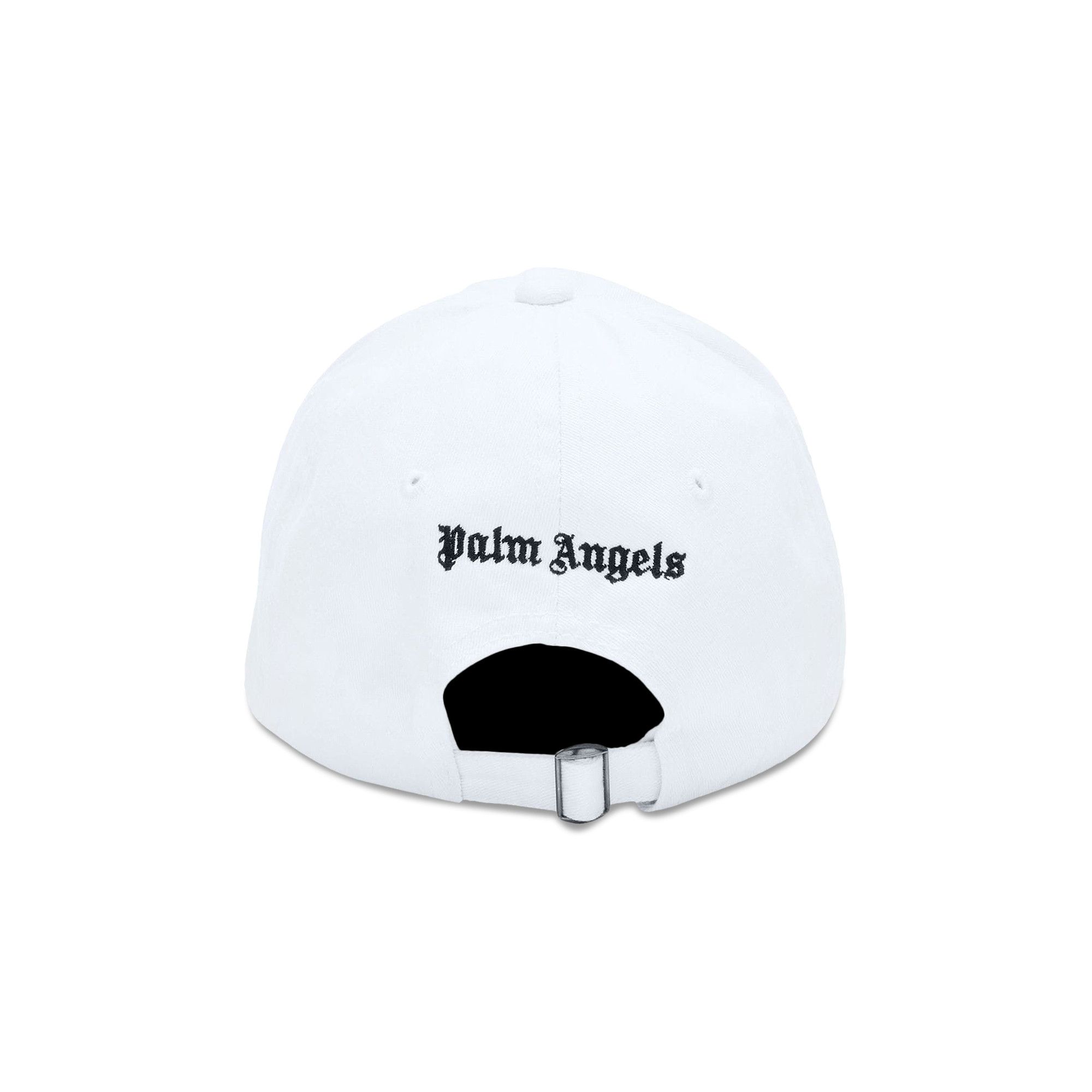 Buy Palm Angels Ripped Logo Cap 'White/Black