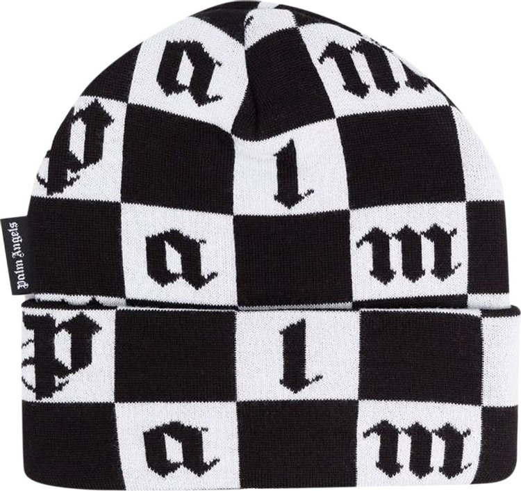 Monogram Beanie in black - Palm Angels® Official