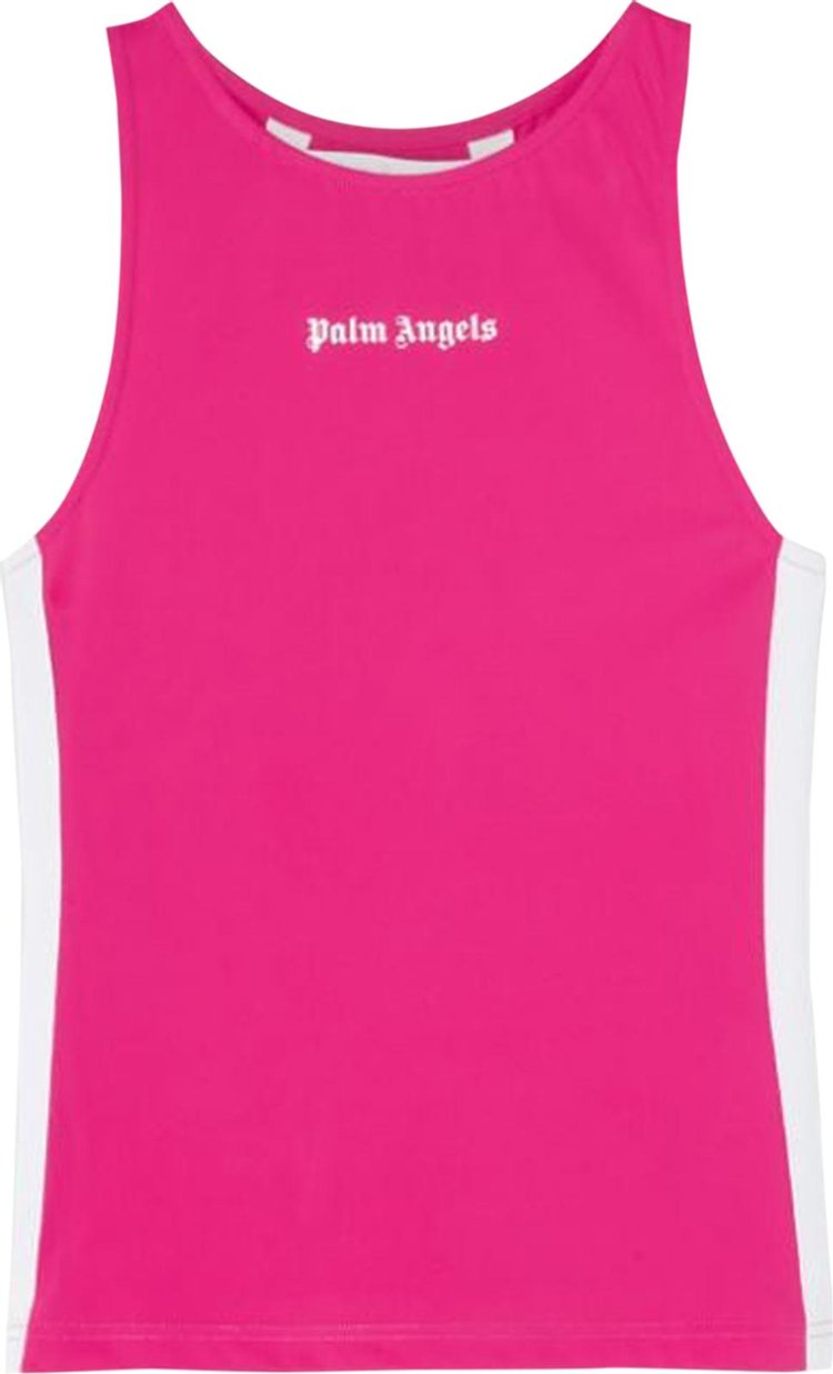 Palm Angels Track Active Tank Top 'Fuchsia/White'
