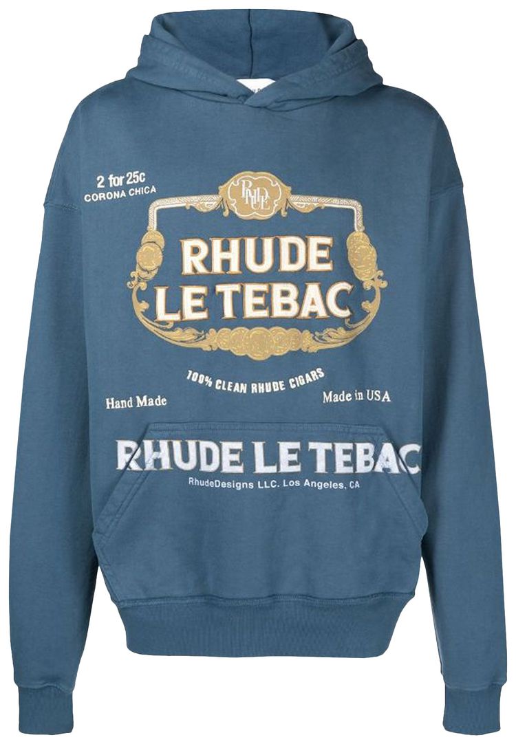Rhude Le Tebac Hoodie Slate