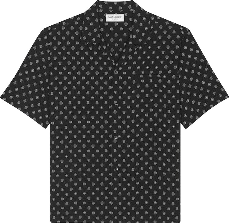 Saint Laurent Shark Collar Shirt 'Noir Craie'