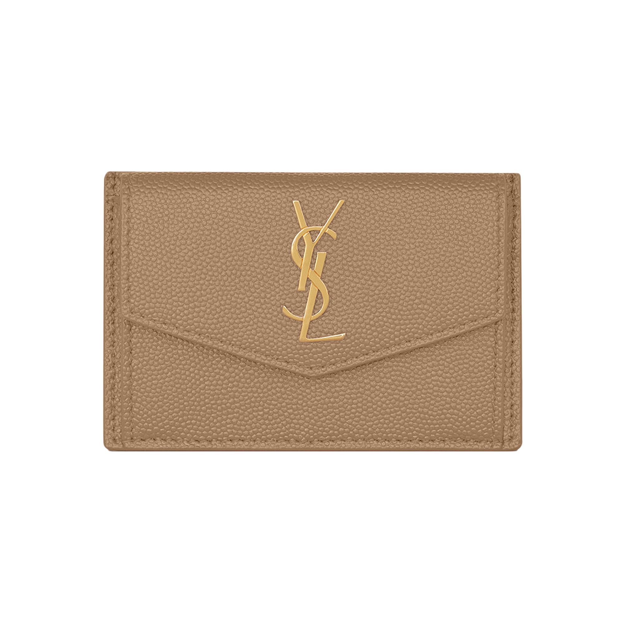 Buy Saint Laurent Uptown Flap Card Case Taupe 582305 1GF0J 2346 GOAT