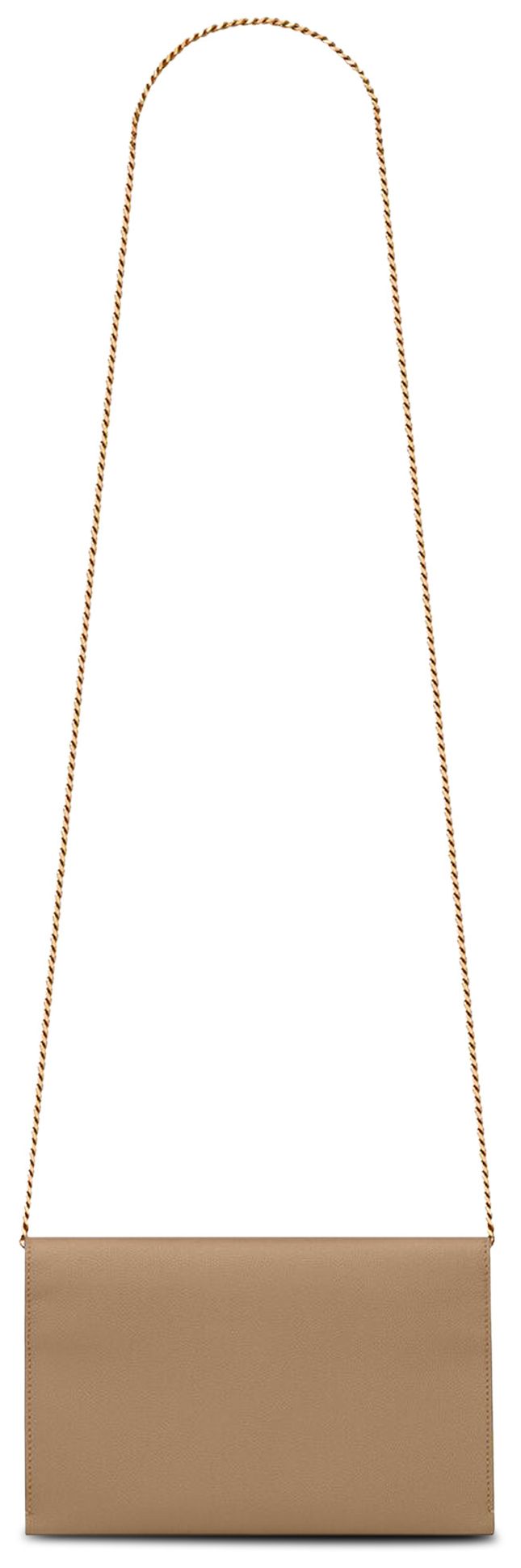 Saint Laurent Uptown Chain Wallet Taupe