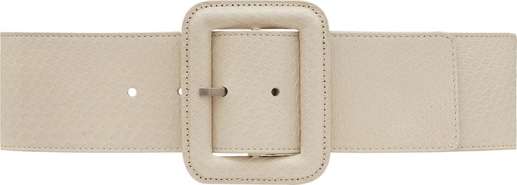 Saint Laurent Corset Belt With Covered Buckle 'Vintage White'