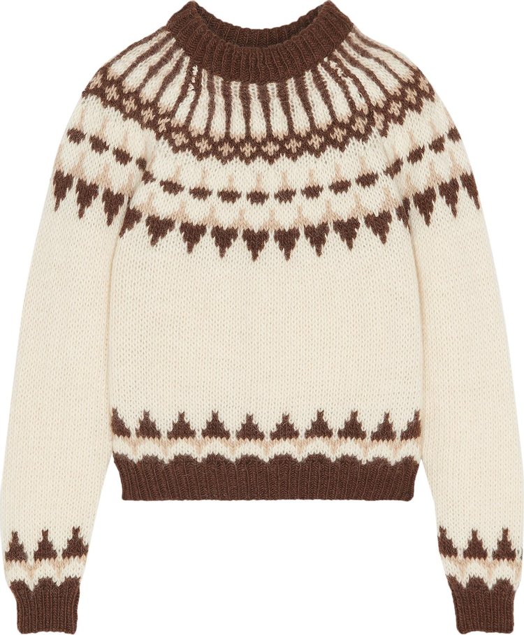 Saint Laurent Sweater 'Naturel/Marron/Beige'