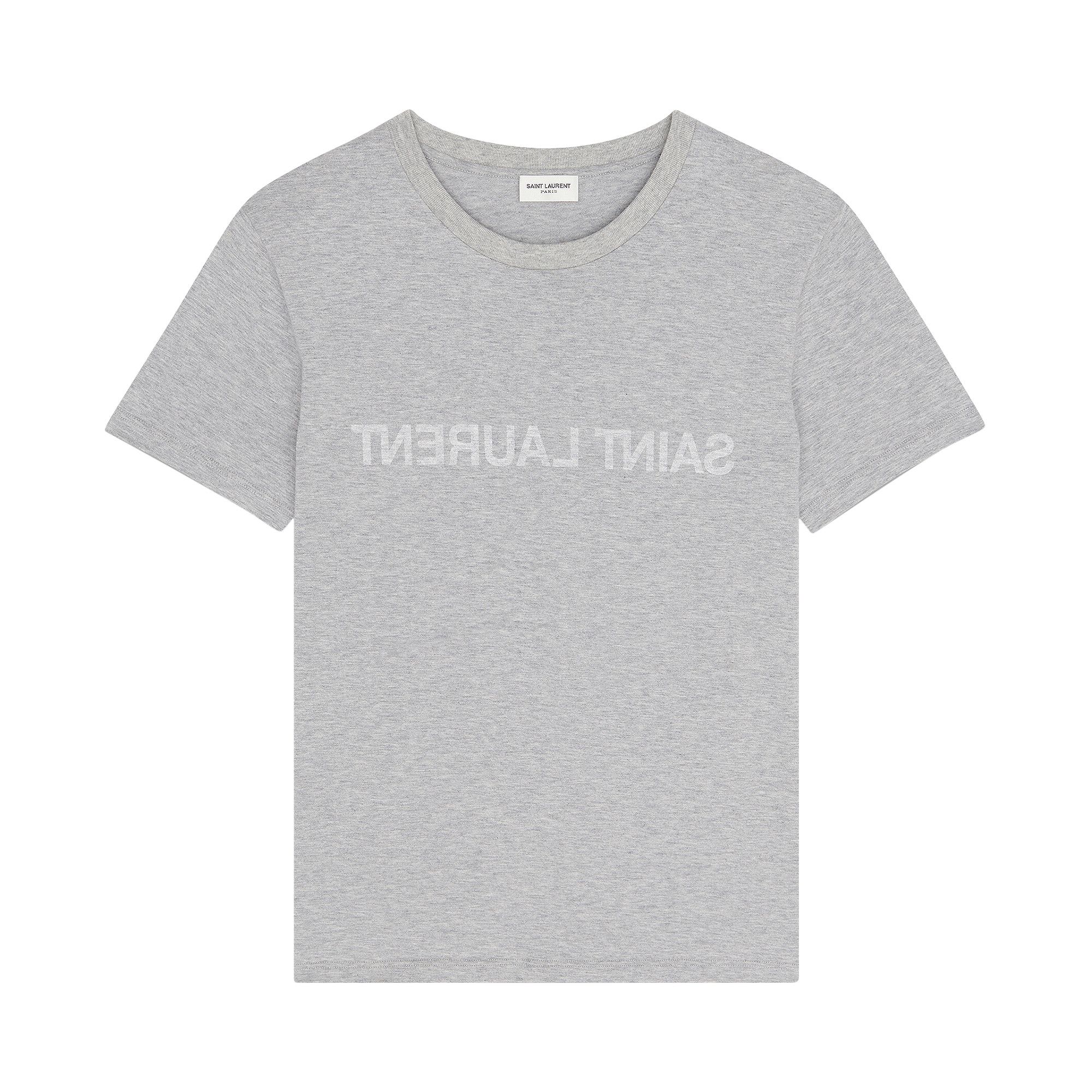 Buy Saint Laurent Reverse T Shirt Gris Chine Naturel 710821