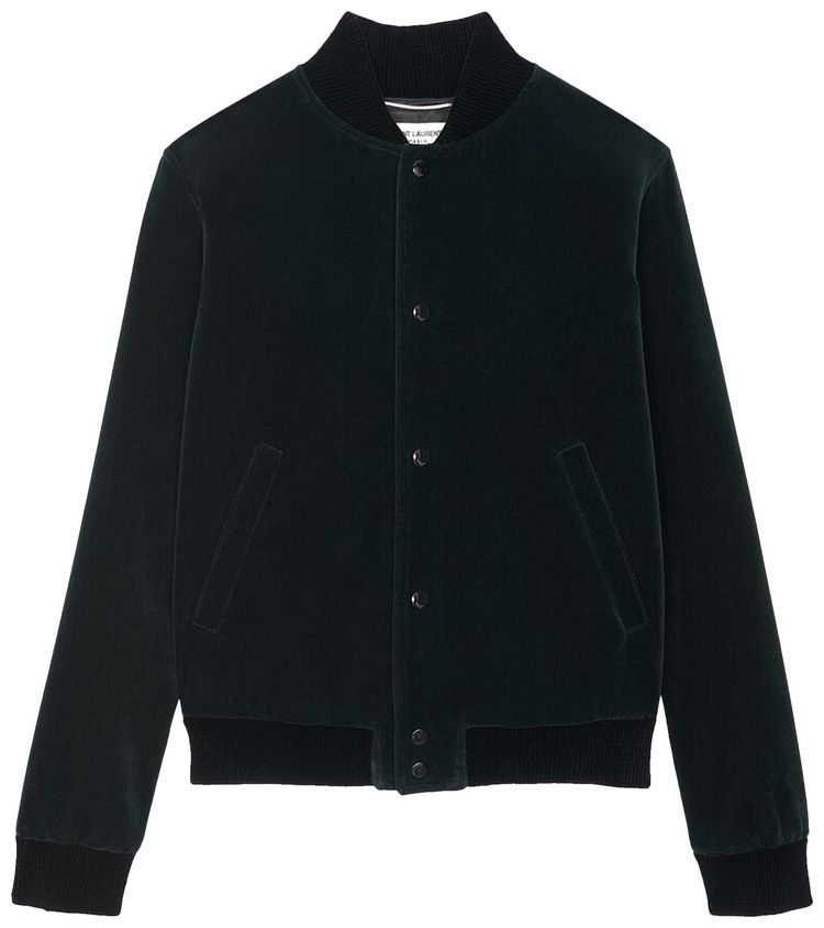 Saint Laurent Teddy Jacket Dark Forest