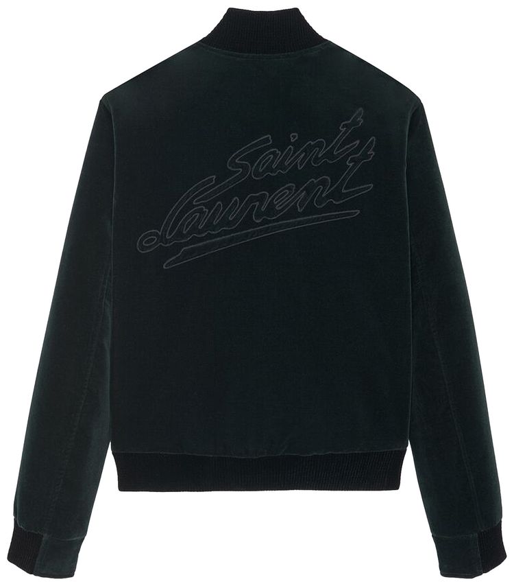 Saint Laurent Teddy Jacket Dark Forest