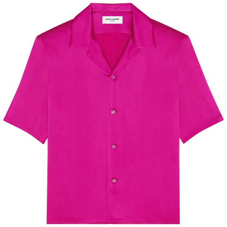 Saint Laurent Shark Collar Shirt Fuchsia
