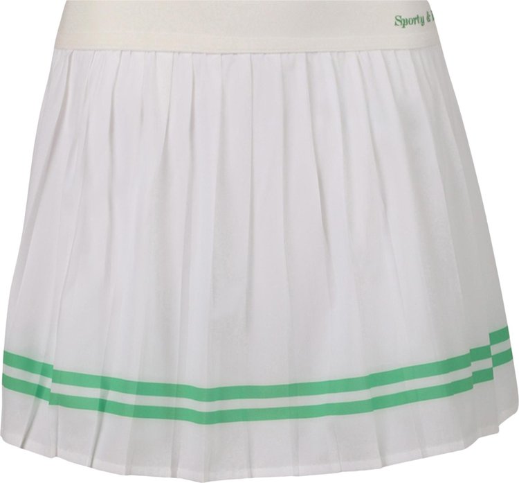 Sporty & Rich Pleated Tennis Skirt 'Kelly/White'