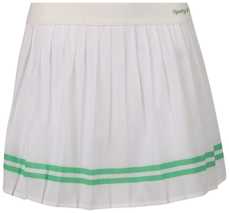 Sporty  Rich Pleated Tennis Skirt KellyWhite