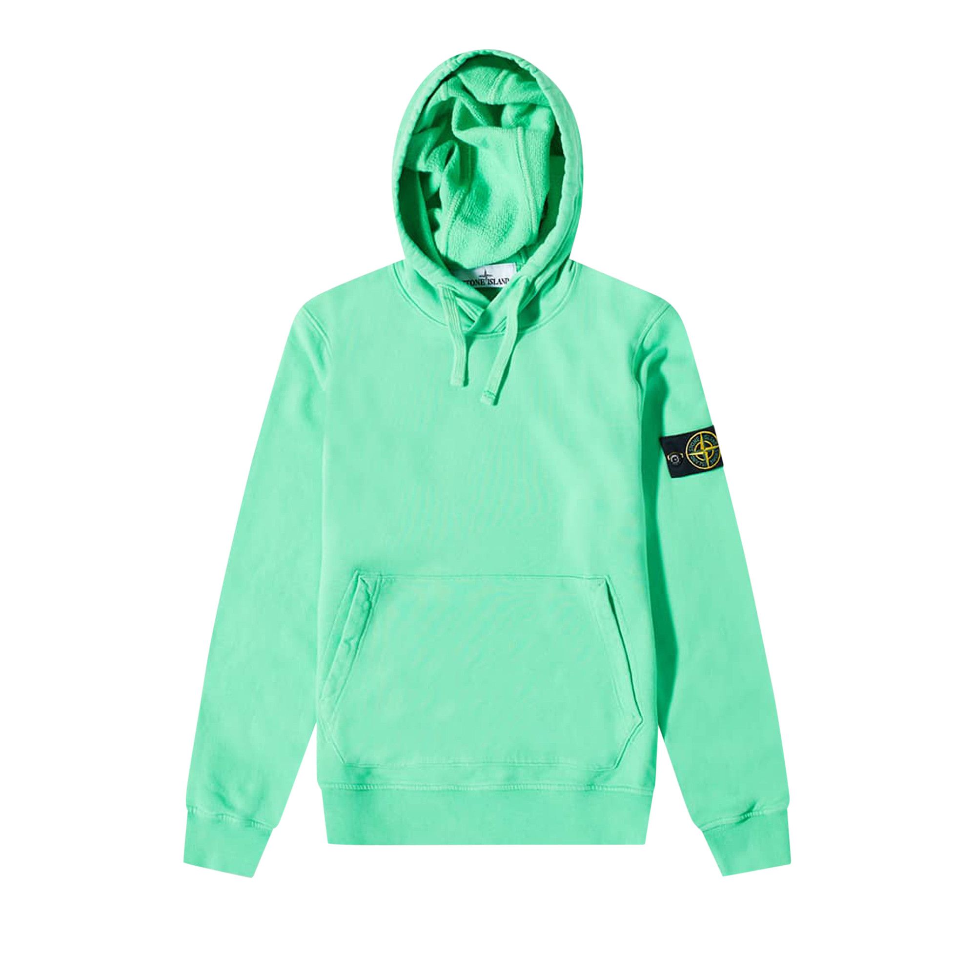 Stone island lime green hoodie best sale