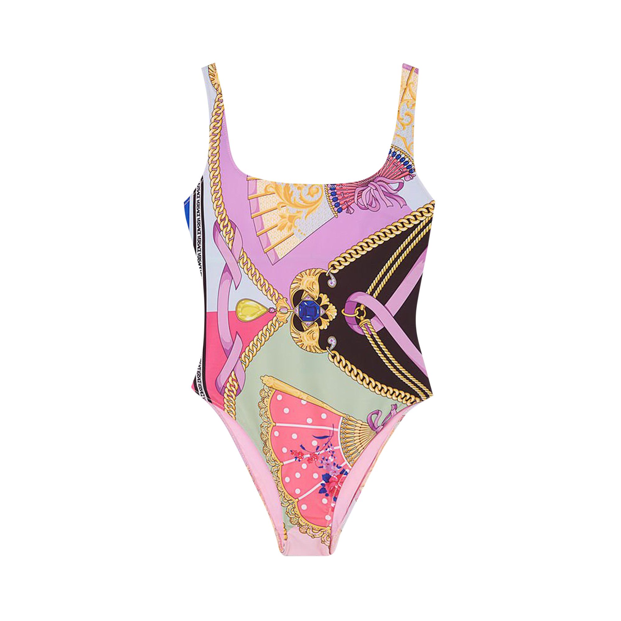 【関税＆送料込み】Versace Multicolor One-Piece Swimsuit Wi Buy Versace La Greca Rainbow One Piece Swimsuit 'Multicolor