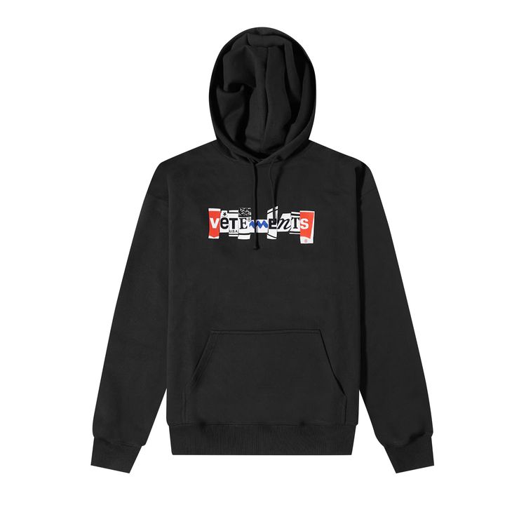 Vetements Mixed Logo Hoodie Black