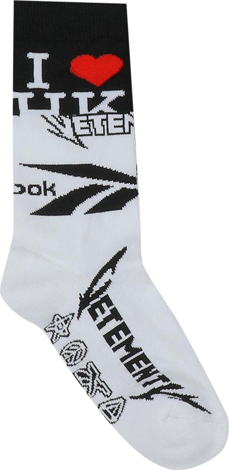 Vetements Cut Up Metal Socks 'White/Black'