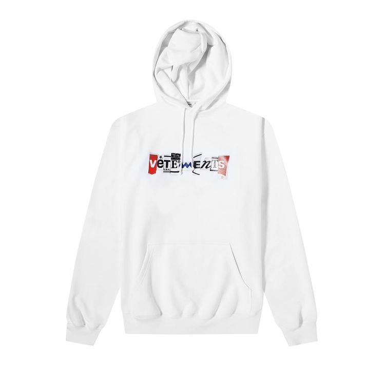 Vetements Mixed Logo Hoodie White