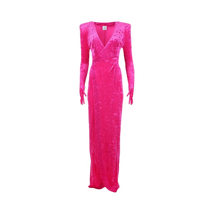 sachin and babi light blue dress 1960s Dynasty Sheer Raspberry Silk Floral Evening Dress main image 1
