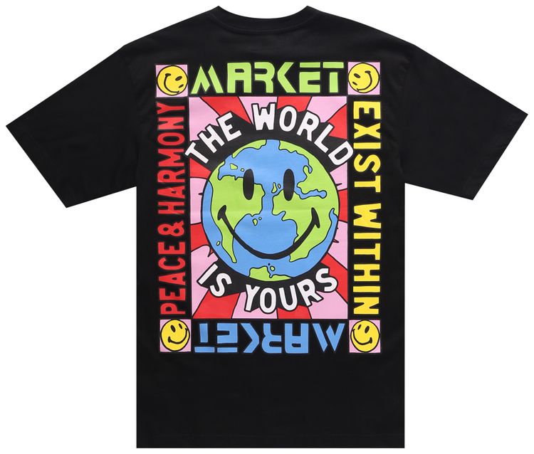 Market Peace  Harmony Tee Black