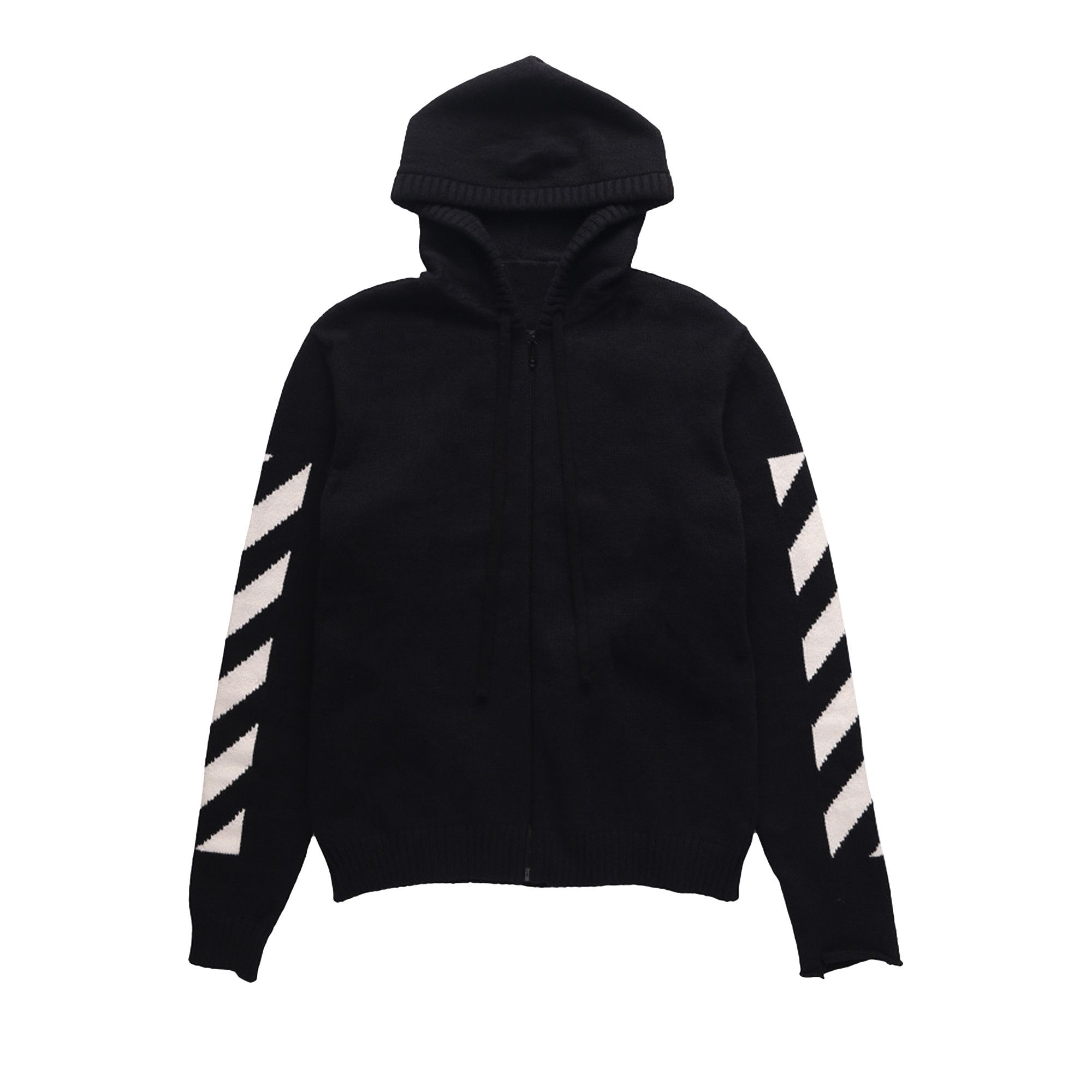 Off white basic style striped pullover hoodie sales black