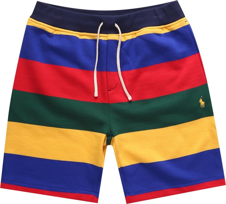 Polo Ralph Lauren Striped Fleece Shorts 'Cruise Navy/Multicolor'