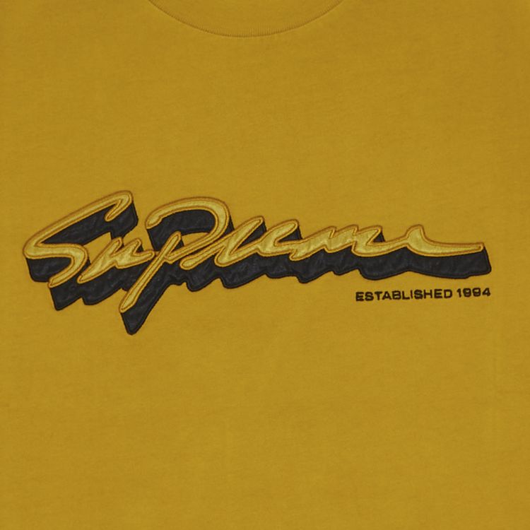 Supreme Shadow Script Short Sleeve Top Dusty Yellow
