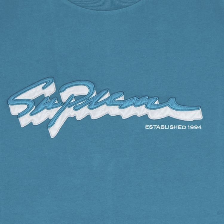 Supreme Shadow Script Short Sleeve Top Teal