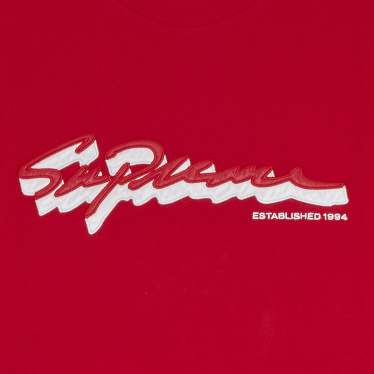 Supreme Shadow Script Short Sleeve Top Red