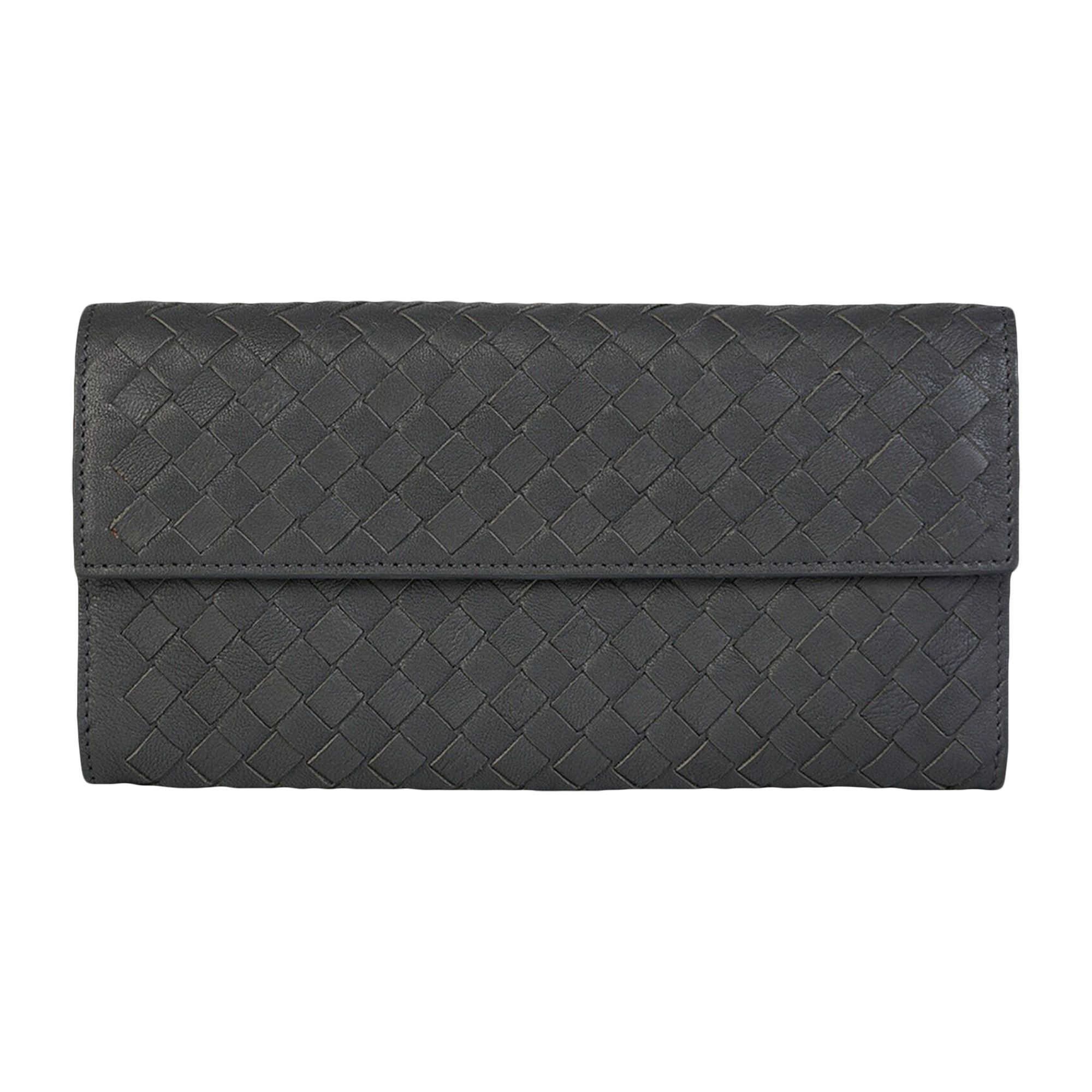 Buy Bottega Veneta Intrecciato Long Wallet 'Grey' - 150509