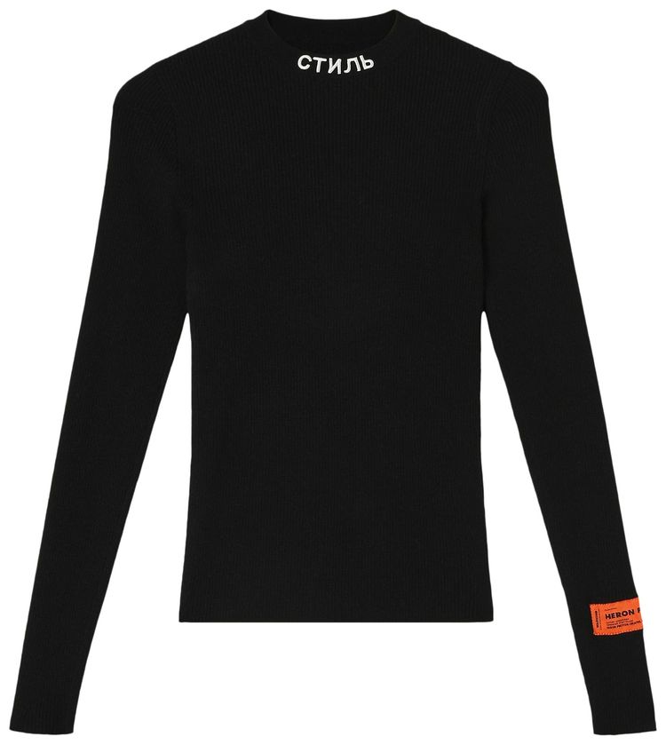 Heron Preston NF CTNMB Knit Crewneck BlackWhite