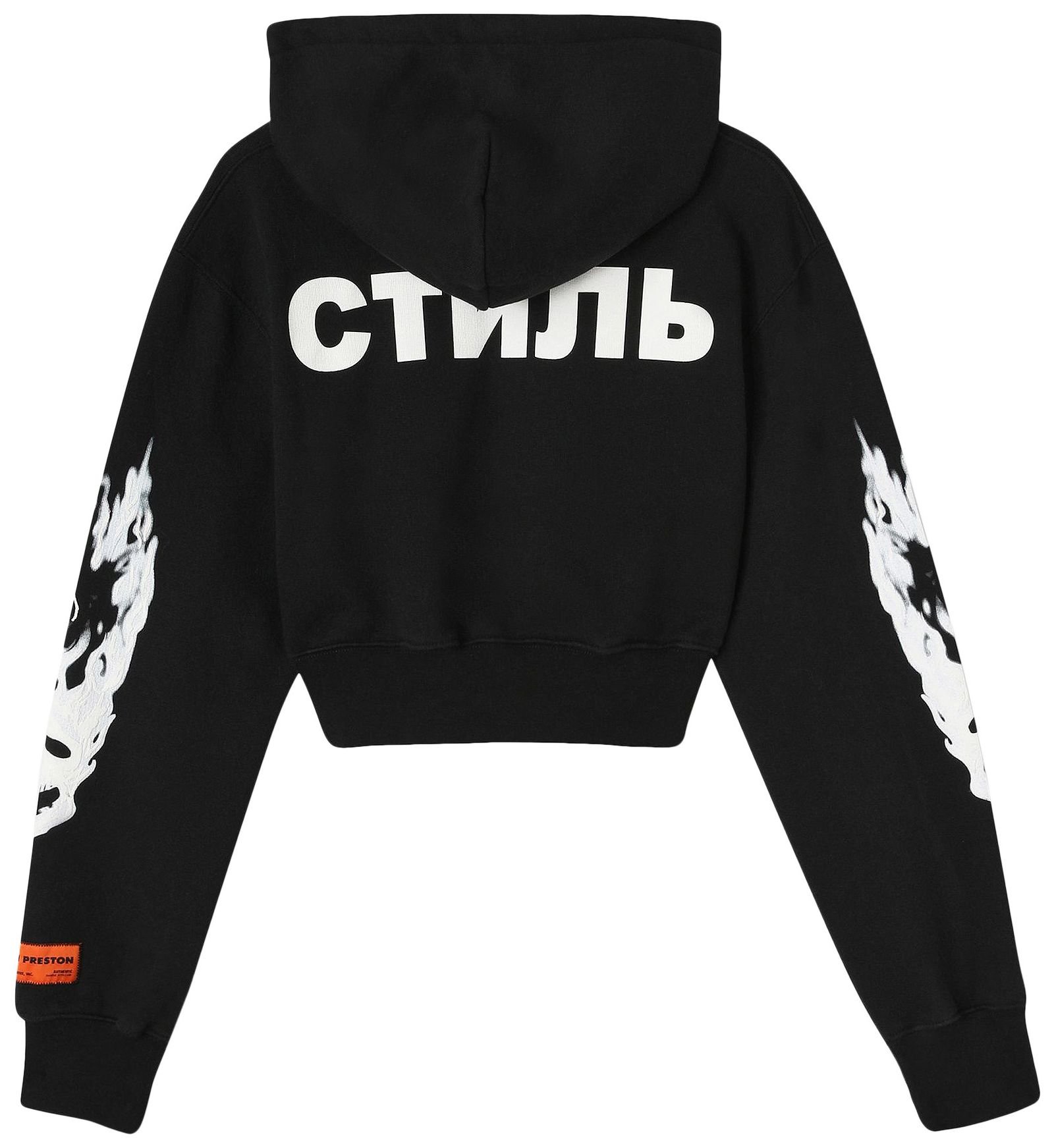 Heron Preston Black Longsleeve Skull Fire T-Shirt-Large