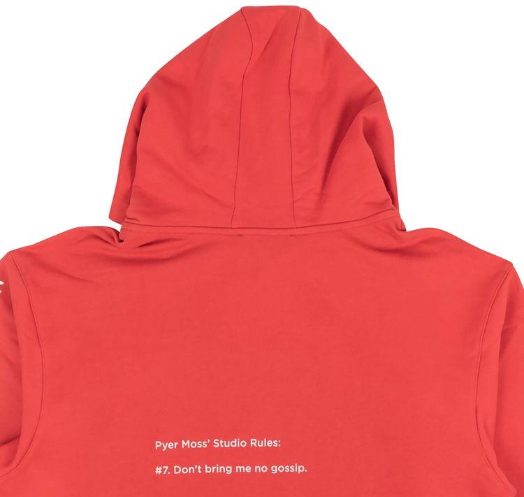 Pyer Moss Multi Graphic Pullover Hoodie Sweatshirt Red