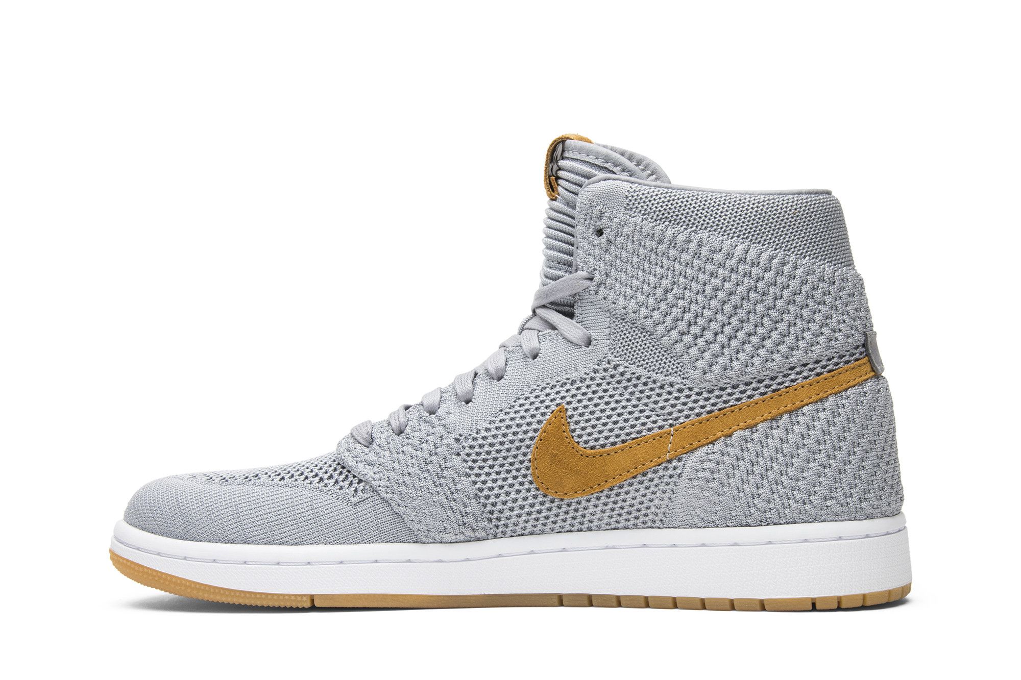 Air jordan 1 retro high flyknit grey 2025