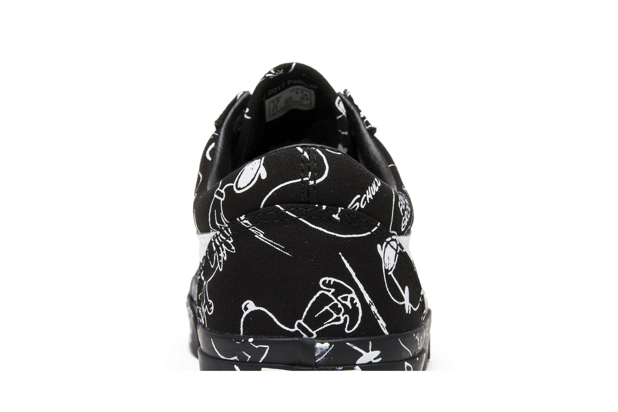 Vans peanuts snoopy black sale