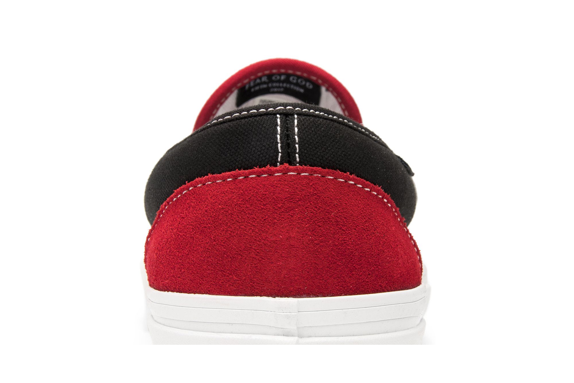 Fear of god vans red slip on online