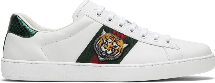 Buy Gucci Embroidered 'Tiger' - ‎457132 9064 - White | GOAT