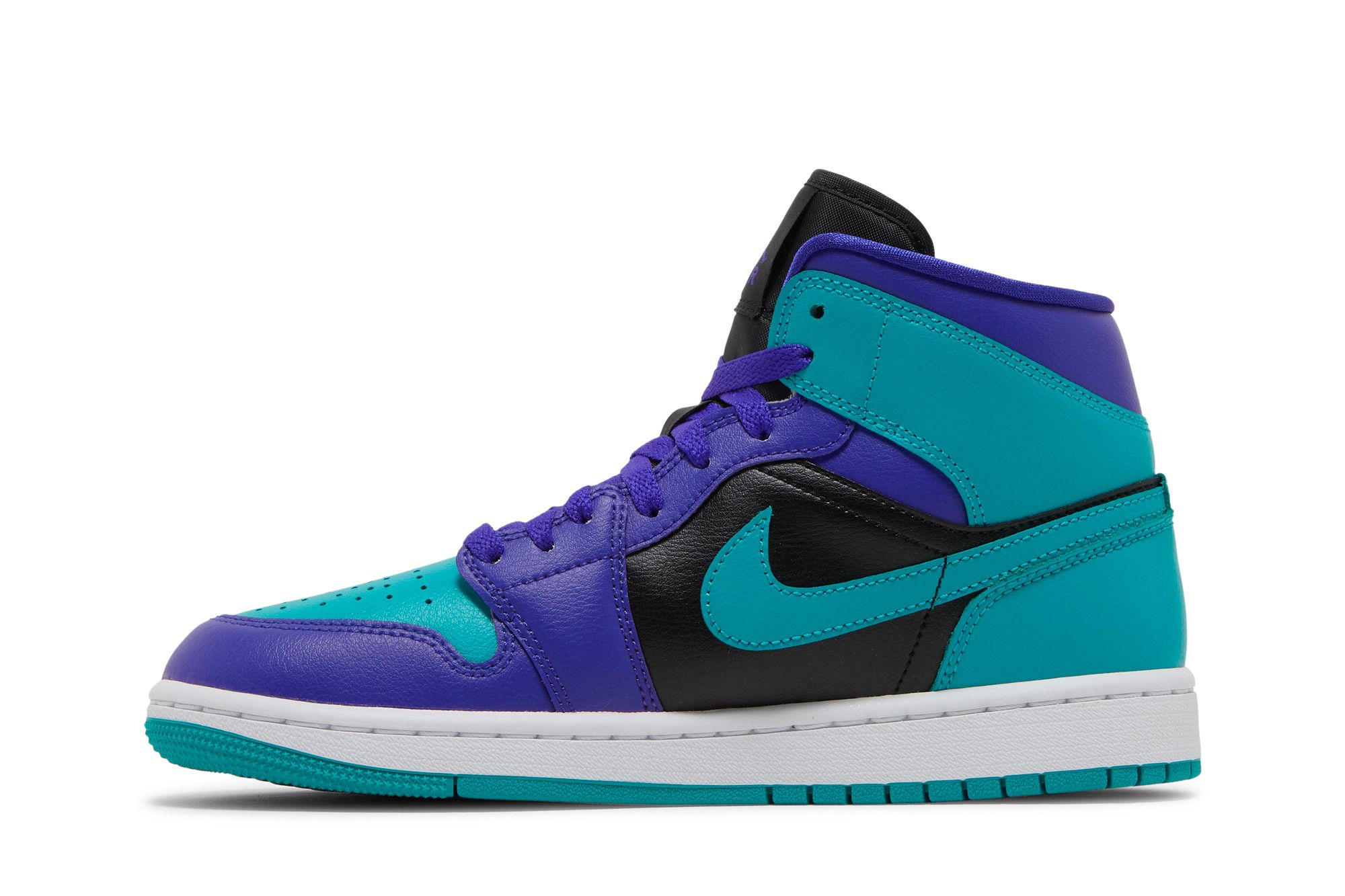 Size 6.0 Wmns Air Jordan 1 Mid Black Grape