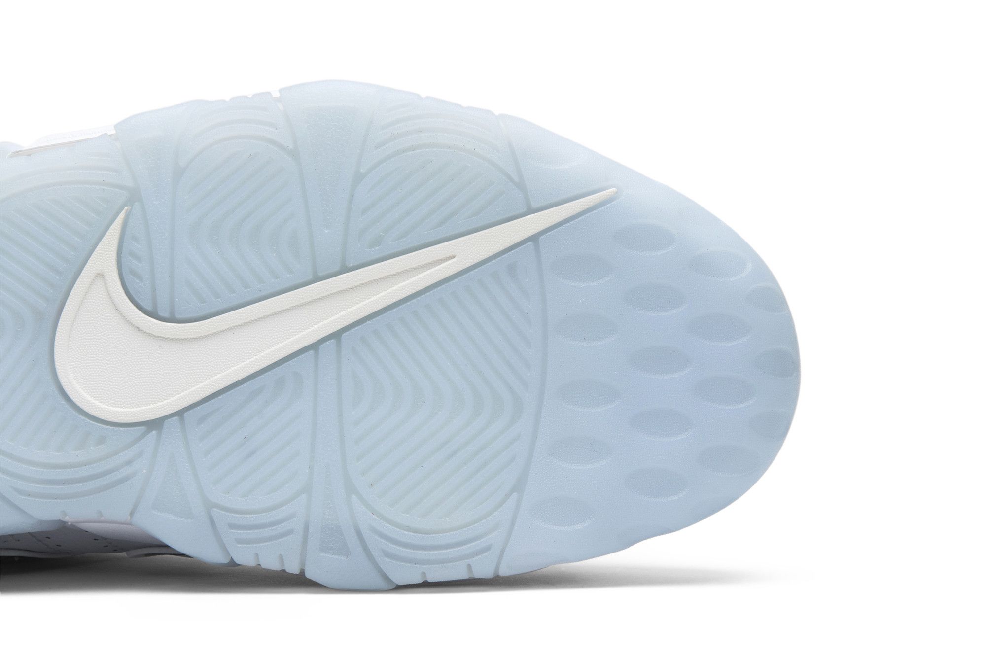 Women's nike air more uptempo white/chrome/blue tint 2025
